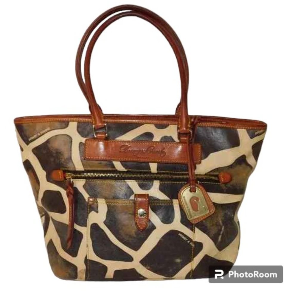Dooney & Bourke Large Vintage Handbag Well Loved Florentine Vacchetta Leather